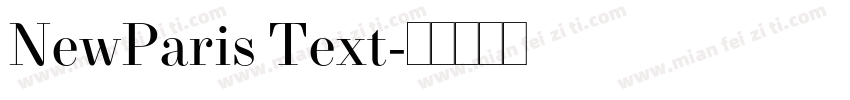 NewParis Text字体转换